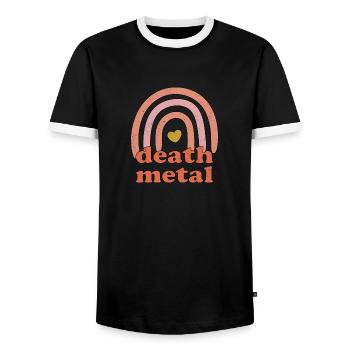 Lustiger Death Metal Sarkastischer Metal Metalhead - Männer Kontrast-T-Shirt - Schwarz/Weiß - Vorne - AI Model Female 172 light (172cm) & AI Model Male 178 light (178cm)