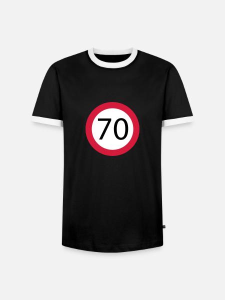 70 - Men's Ringer Shirt - black/white