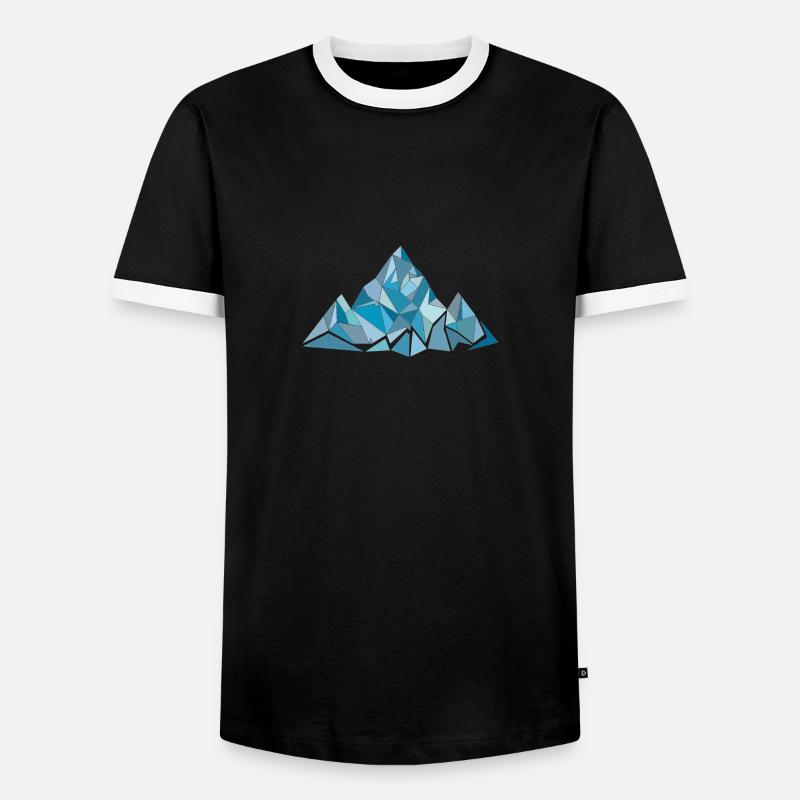 Berge - Männer Kontrast-T-Shirt - Schwarz/Weiß