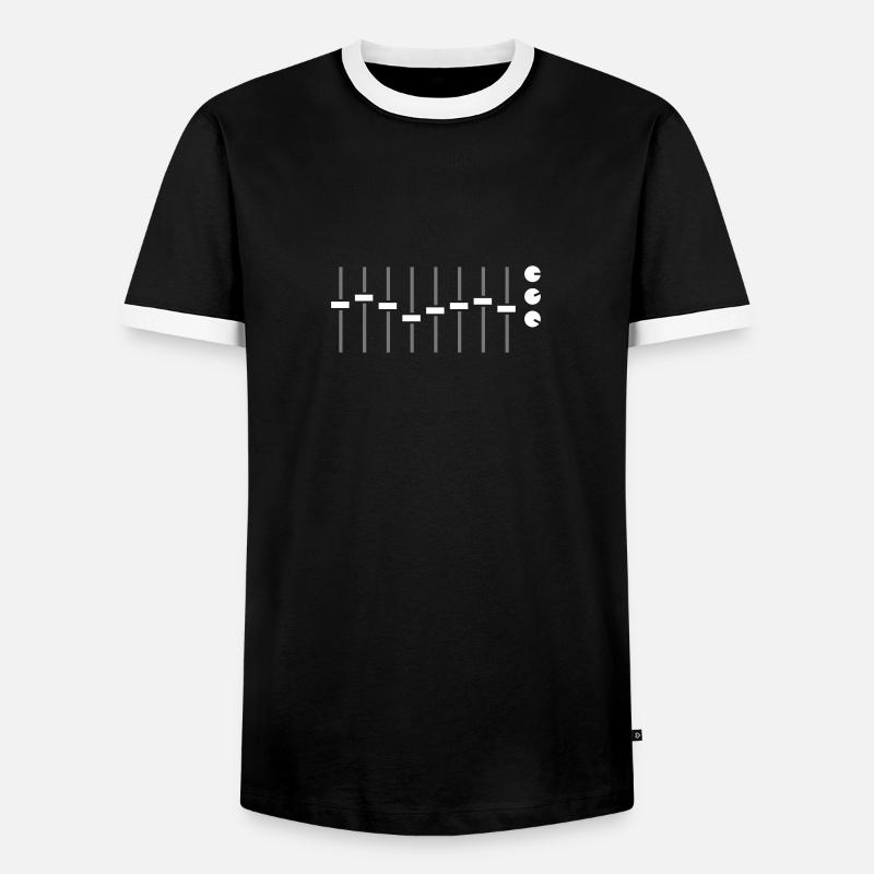 Mixing panel - Men's Ringer Shirt - black/white