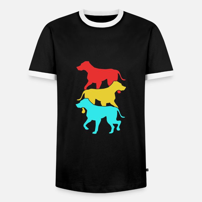 Rhodesian Ridgeback - Männer Kontrast-T-Shirt - Schwarz/Weiß