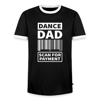 Danse Papa En Détresse Scan Pour Paiement Parents - T-shirt contrasté Homme - noir/blanc - Devant - AI Model Female 172 light (172cm) & AI Model Male 178 light (178cm)