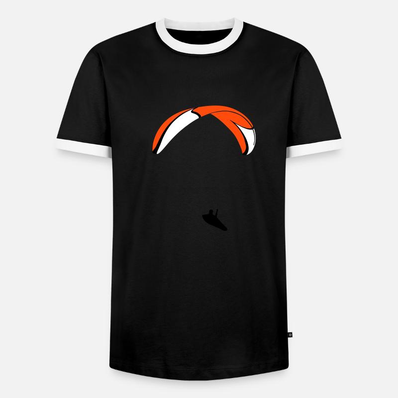 Paraglider XC - Men's Ringer Shirt - black/white