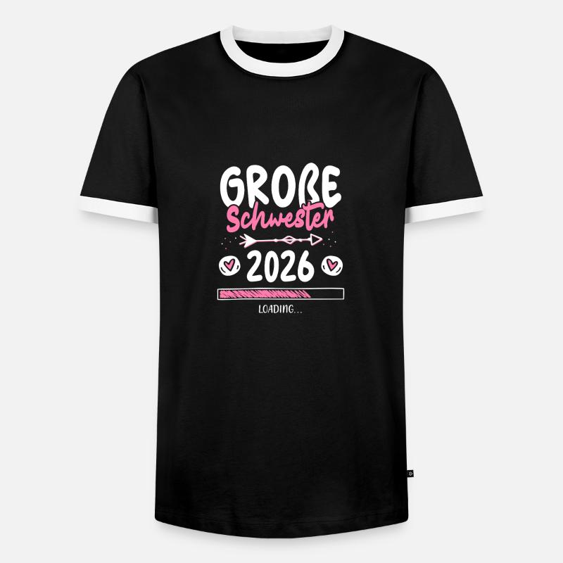 Große Schwester 2026 Loading - Männer Kontrast-T-Shirt - Schwarz/Weiß