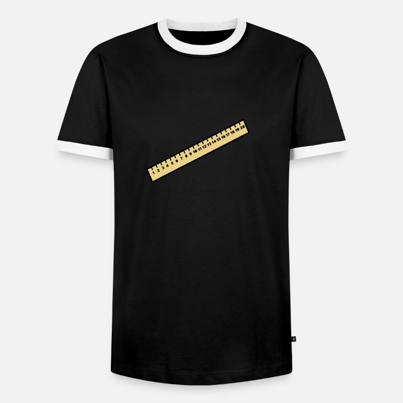 Ruler - Men's Ringer Shirt - black/white