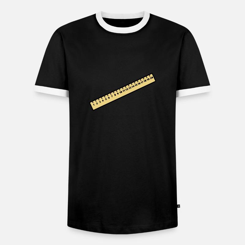Ruler - Men's Ringer Shirt - black/white