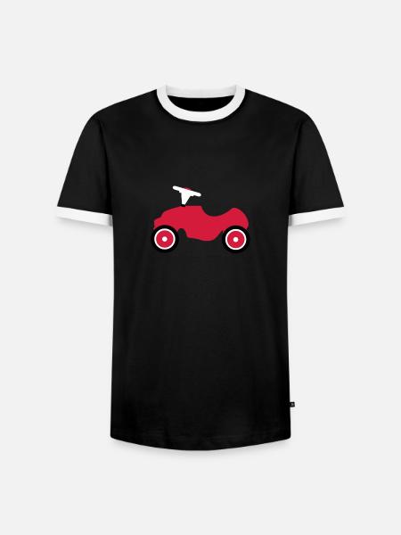Spielzeug Auto - Männer Kontrast-T-Shirt - Schwarz/Weiß