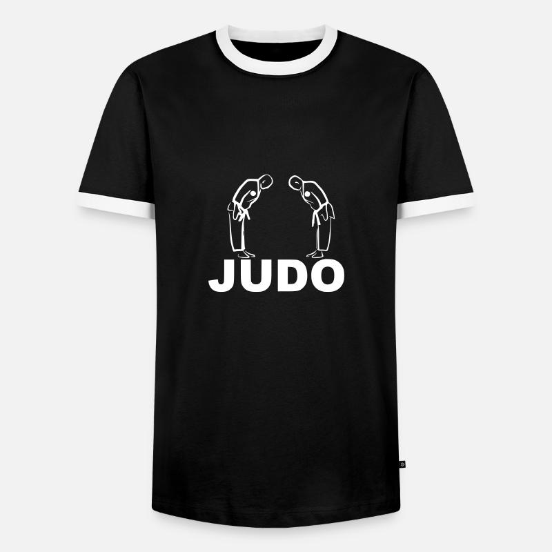 Judo - Men's Ringer Shirt - black/white