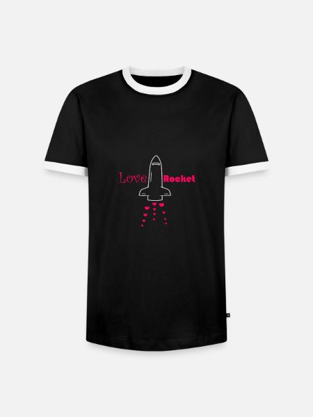 Fusée d’amour - T-shirt contrasté Homme - noir/blanc