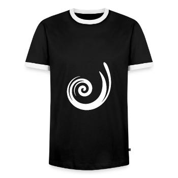 Muster weiß Geschenk Weihnachten - Männer Kontrast-T-Shirt - Schwarz/Weiß - Vorne - AI Model Female 172 light (172cm) & AI Model Male 178 light (178cm)