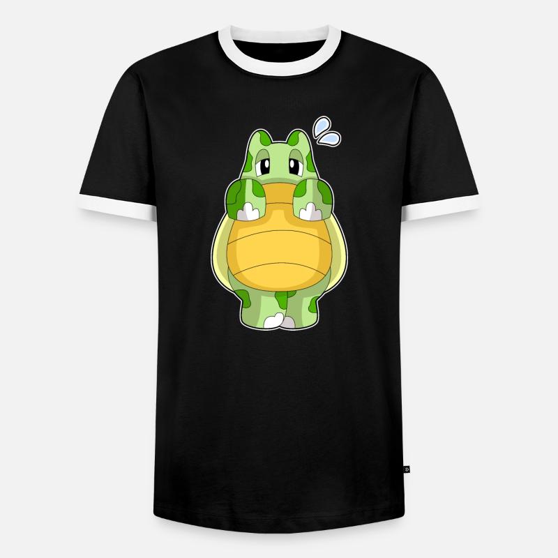 Turtle Shy - Men's Ringer Shirt - black/white