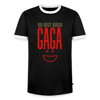 Kölner Karneval - Du bist doch jeck - Männer Kontrast-T-Shirt - Schwarz/Weiß - Vorne - AI Model Female 172 light (172cm) & AI Model Male 178 light (178cm)