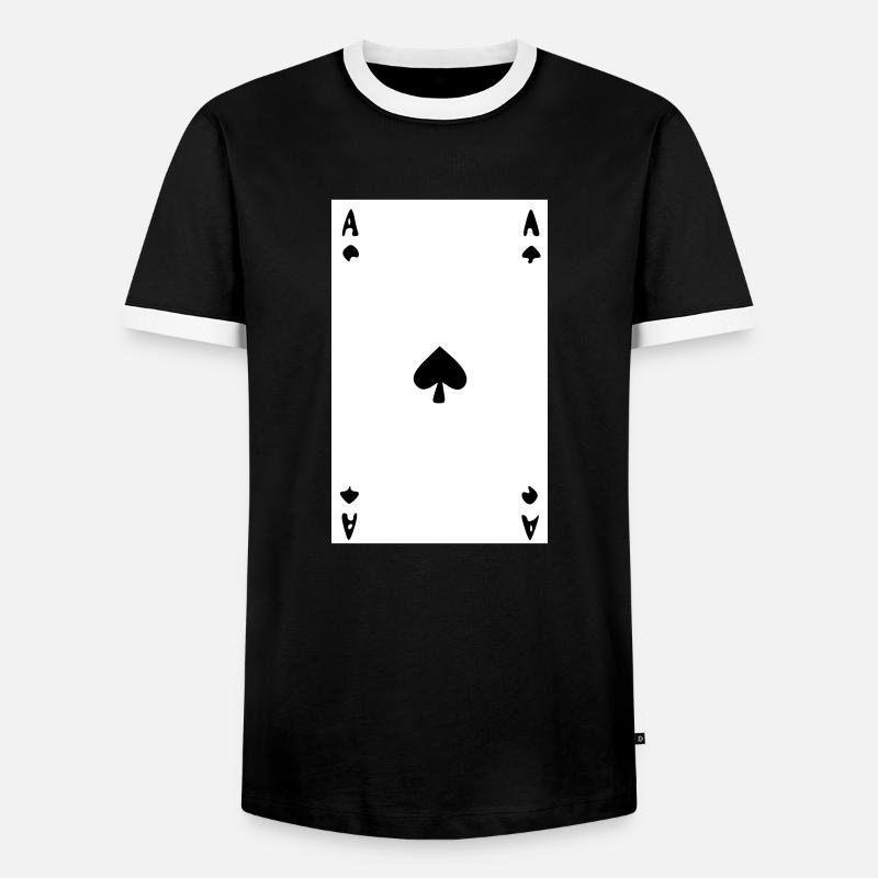 Ass Blatt - Bild - Männer Kontrast-T-Shirt - Schwarz/Weiß