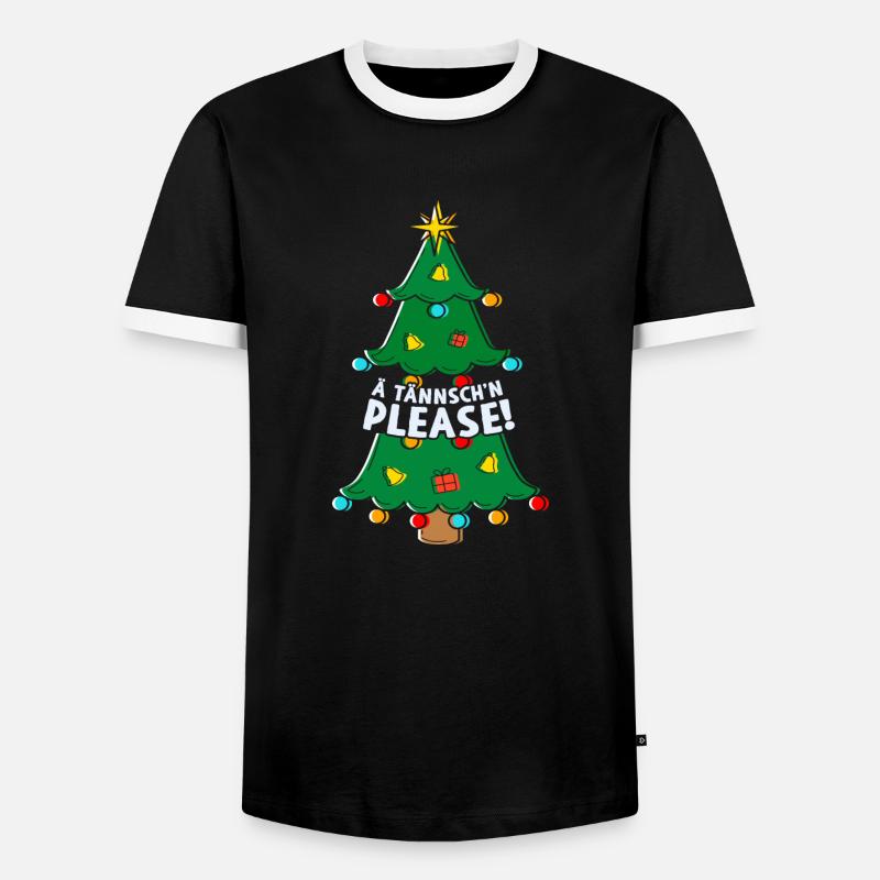 Ä Tännsch'n Please - Männer Kontrast-T-Shirt - Schwarz/Weiß