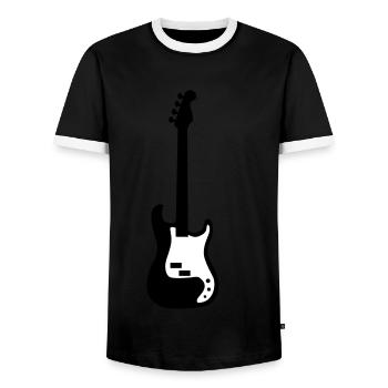 bass - T-shirt contrasté Homme - noir/blanc - Devant - AI Model Female 172 light (172cm) & AI Model Male 178 light (178cm)