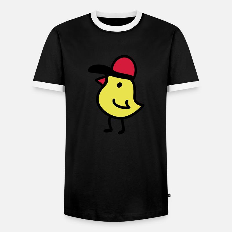Cappy chicks 3 - Men's Ringer Shirt - black/white