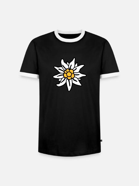 Edelweiss - - Wiesn - - Men's Ringer Shirt - black/white