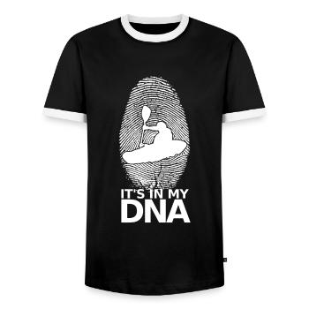 Kayak Rudern DNA Paddel Kanu Paddeln Kajak Boot - Männer Kontrast-T-Shirt - Schwarz/Weiß - Vorne - AI Model Female 172 light (172cm) & AI Model Male 178 light (178cm)