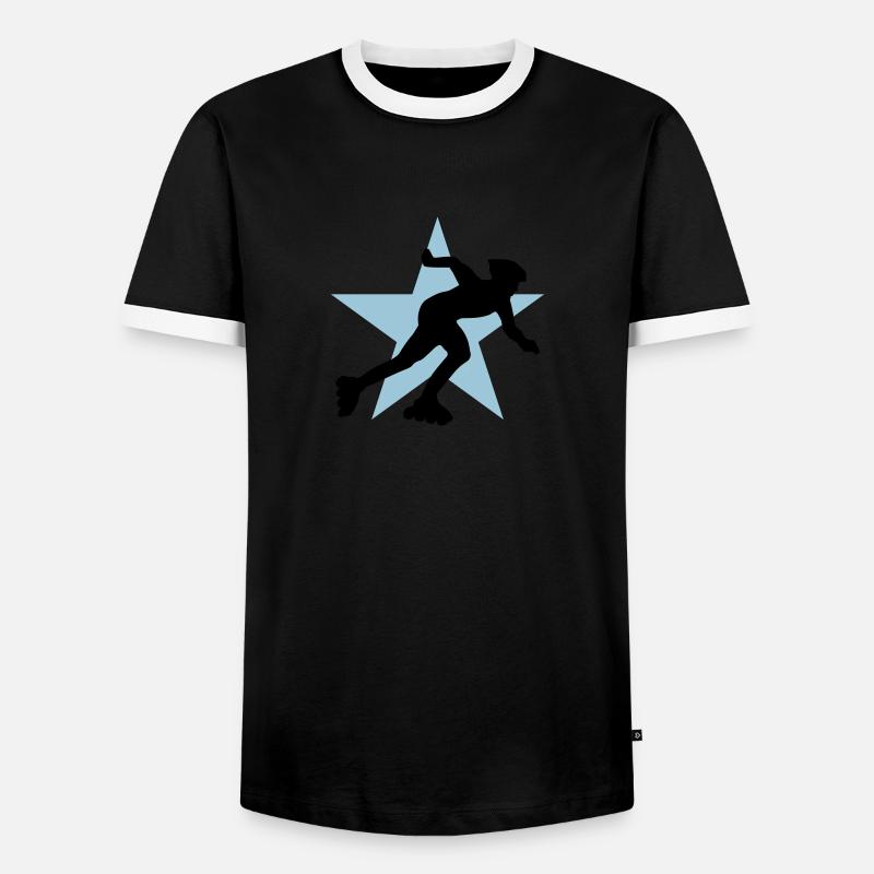 inliner_092011_a_2c - Men's Ringer Shirt - black/white