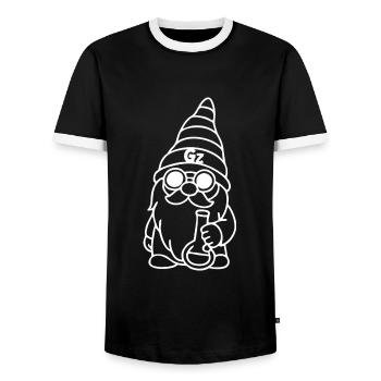 Cooler Zwerg/Wichtel mit Sonnenbrille und Bong - Männer Kontrast-T-Shirt - Schwarz/Weiß - Vorne - AI Model Female 172 light (172cm) & AI Model Male 178 light (178cm)