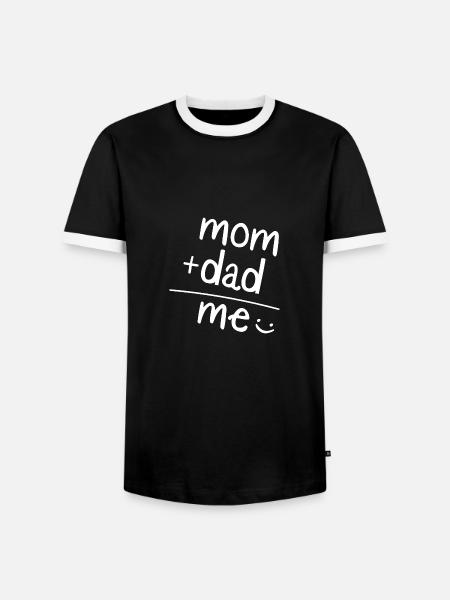 mom + dad = me - Men's Ringer Shirt - black/white