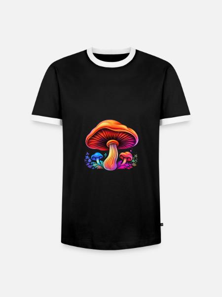 Magic Mushroom - Men's Ringer Shirt - black/white