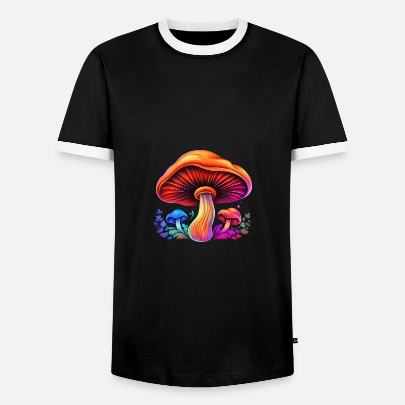 Magic Mushroom - Männer Kontrast-T-Shirt - Schwarz/Weiß