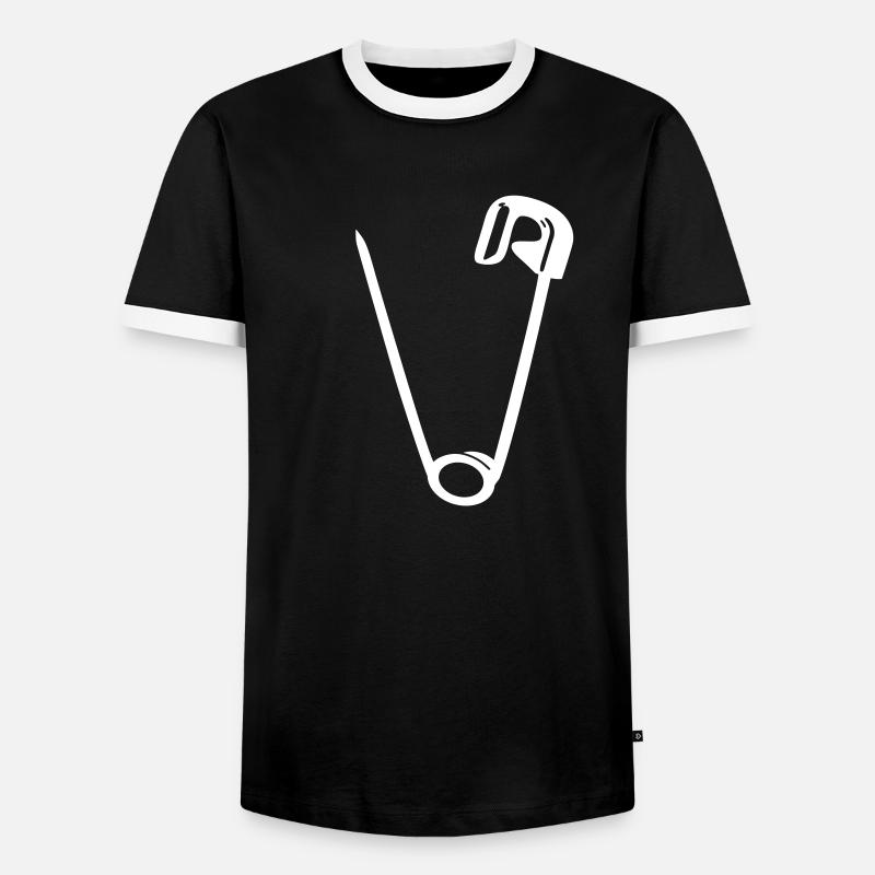 punk - Men's Ringer Shirt - black/white