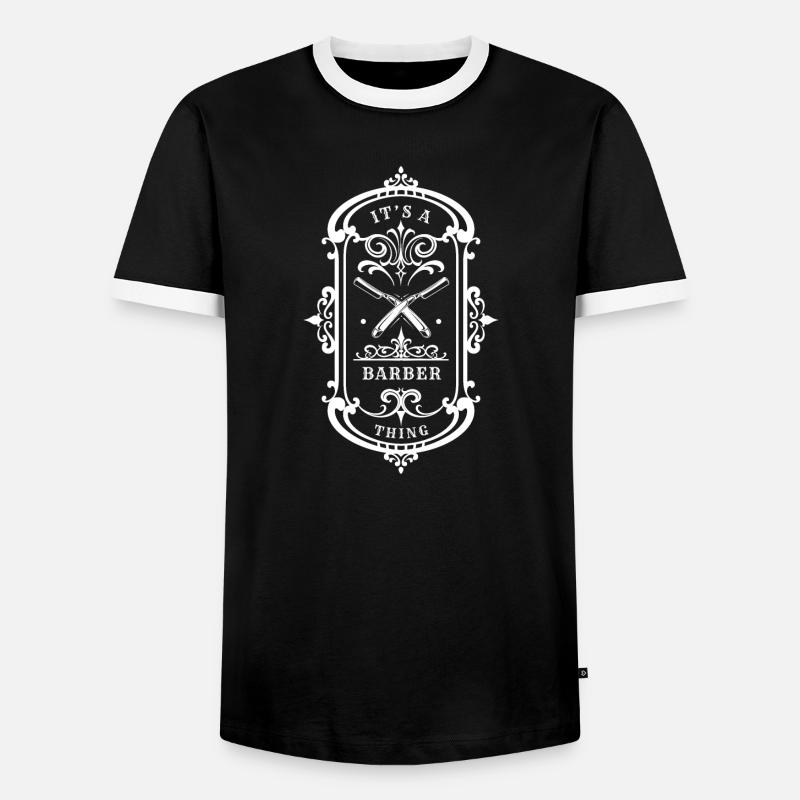 Barber Zitat Ein Barbier-Ding - Männer Kontrast-T-Shirt - Schwarz/Weiß