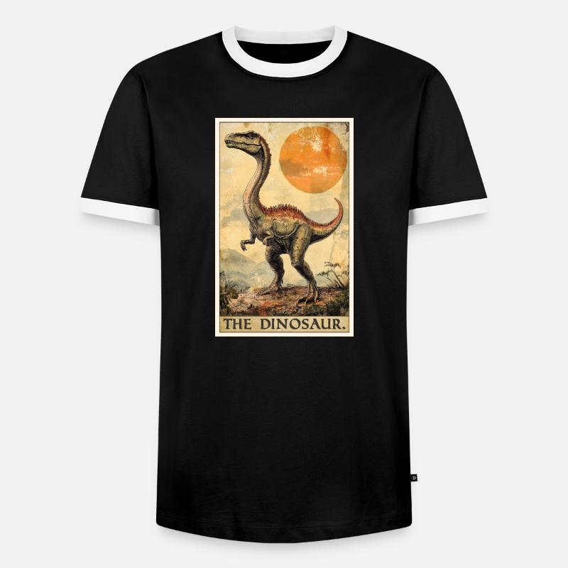Dino Dinosaur Dinosaur - Men's Ringer Shirt - black/white