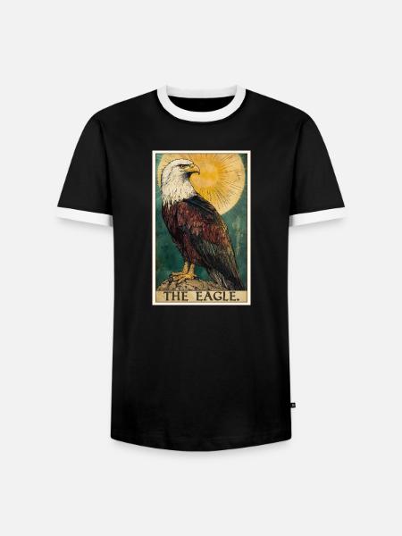 Eagle - Men's Ringer Shirt - black/white