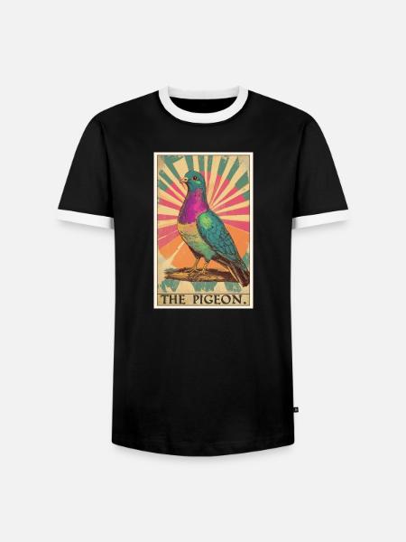 Tauben Taube - Männer Kontrast-T-Shirt - Schwarz/Weiß
