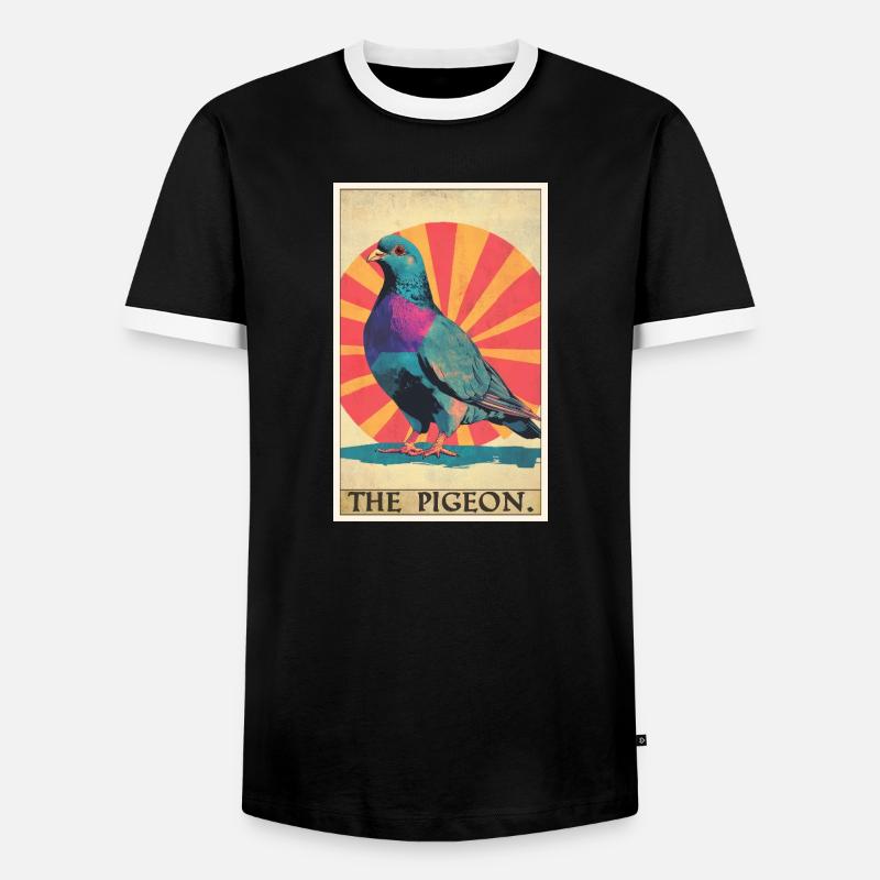 Pigeons Pigeon - Men's Ringer Shirt - black/white