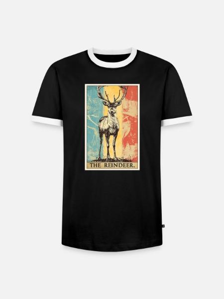 Reindeer Reindeer - Men's Ringer Shirt - black/white