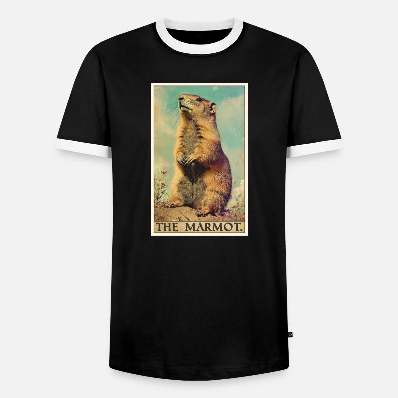 Marmots Groundhog - Men's Ringer Shirt - black/white