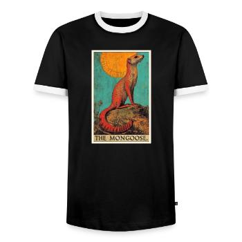 La mangouste de la mangouste - T-shirt contrasté Homme - noir/blanc - Devant - AI Model Female 172 light (172cm) & AI Model Male 178 light (178cm)