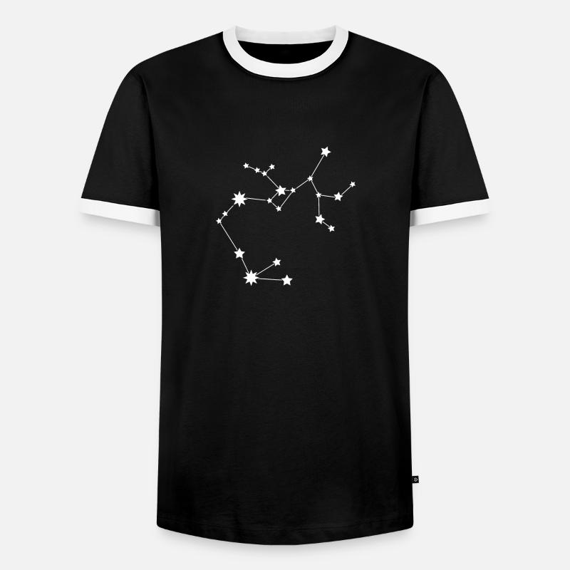 Sternzeichen Stier - Männer Kontrast-T-Shirt - Schwarz/Weiß