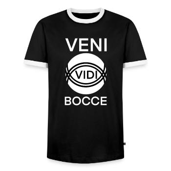 Boccia Ball Lawn Bowling Cadeau - T-shirt contrasté Homme - noir/blanc - Devant - AI Model Female 172 light (172cm) & AI Model Male 178 light (178cm)