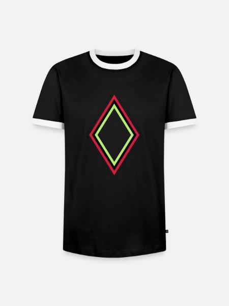 nhm 3 - T-shirt contrasté Homme - noir/blanc