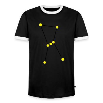 Star constellation Orion - T-shirt contrasté Homme - noir/blanc - Devant - AI Model Female 172 light (172cm) & AI Model Male 178 light (178cm)