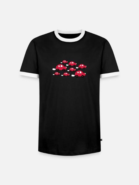 cars_design - Männer Kontrast-T-Shirt - Schwarz/Weiß