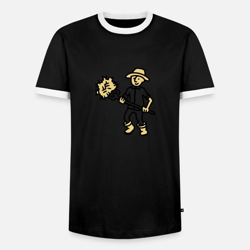 Farmer hay - Men's Ringer Shirt - black/white