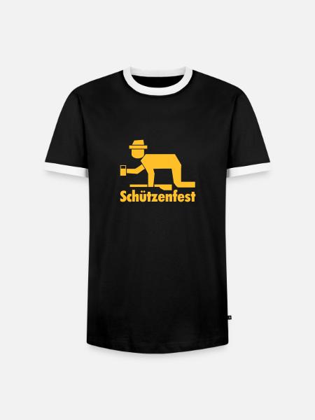 Schützenfest - Männer Kontrast-T-Shirt - Schwarz/Weiß