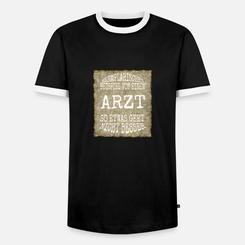Arzt - Männer Kontrast-T-Shirt - Schwarz/Weiß
