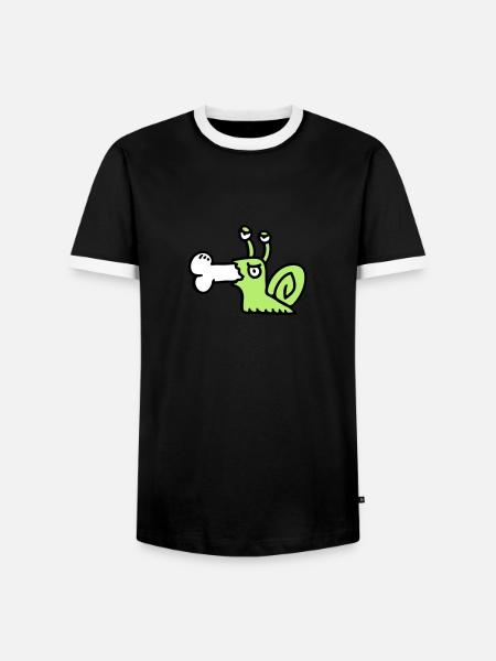 Carnivore worm 3 - Men's Ringer Shirt - black/white