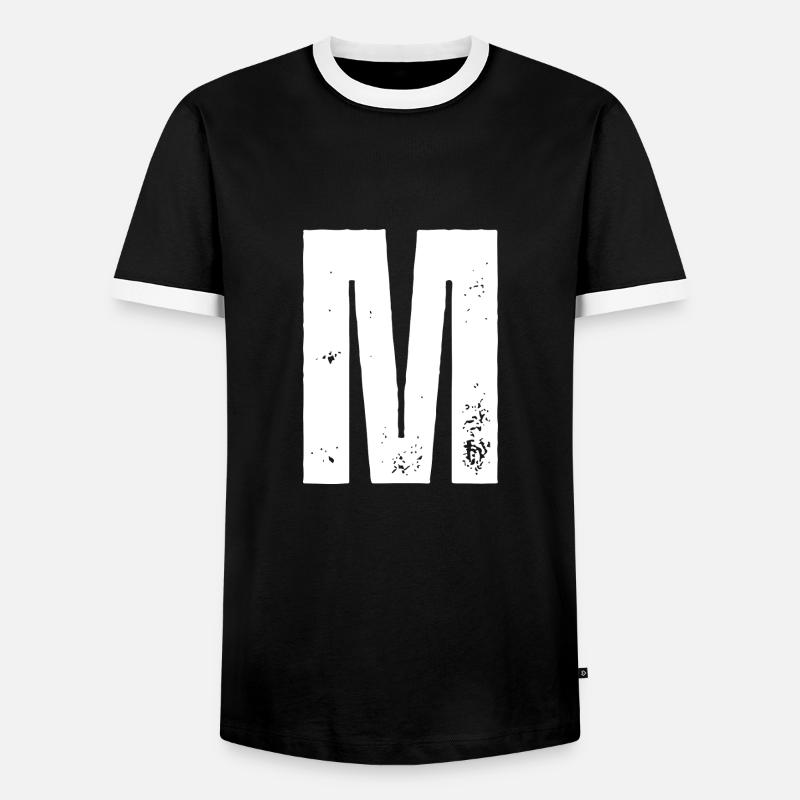 M - Männer Kontrast-T-Shirt - Schwarz/Weiß