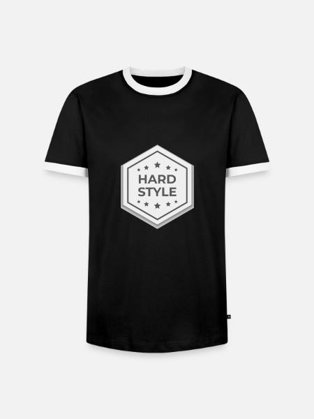 Hardstyle - Männer Kontrast-T-Shirt - Schwarz/Weiß