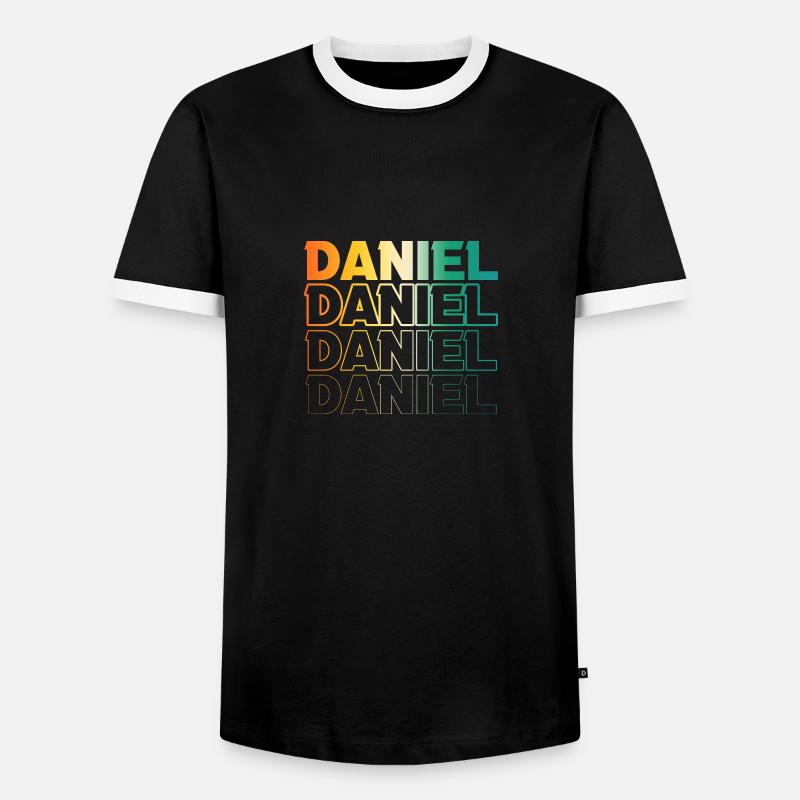 Daniel - Men's Ringer Shirt - black/white