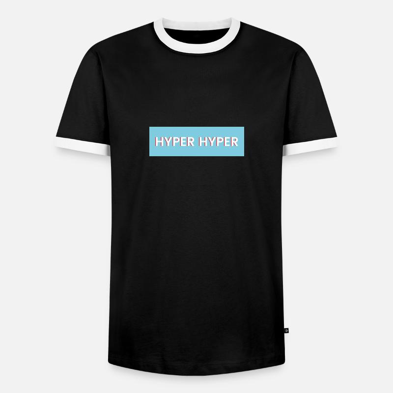 HYPER HYPER - Men's Ringer Shirt - black/white