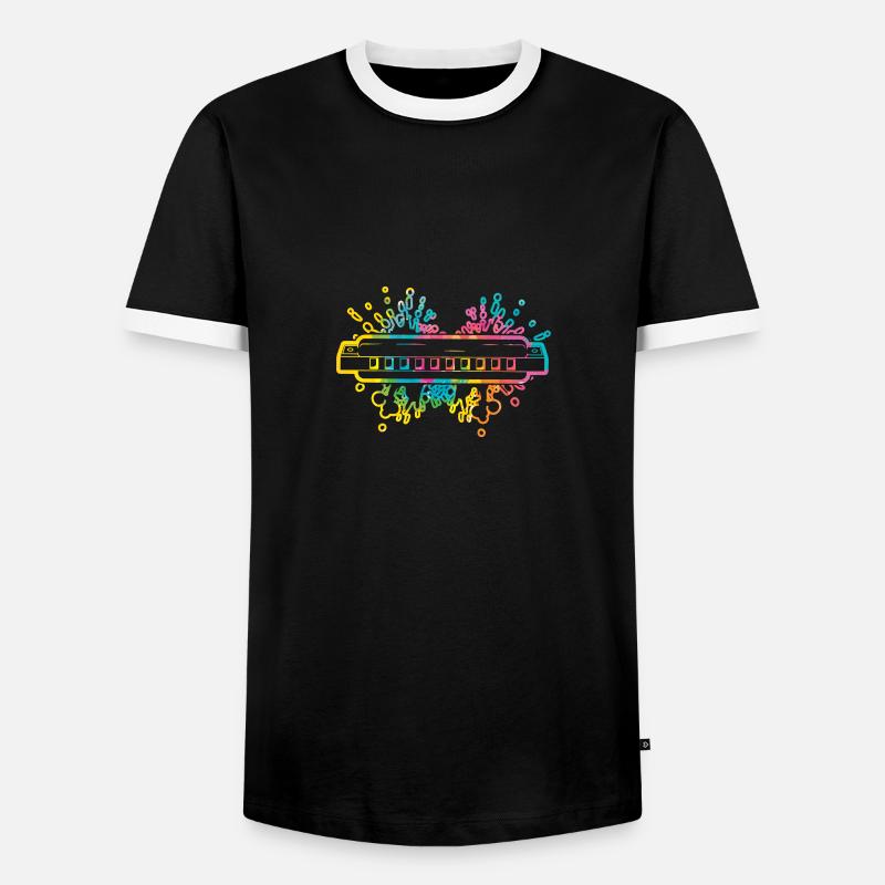 Harmonica Harmonica - T-shirt contrasté Homme - noir/blanc